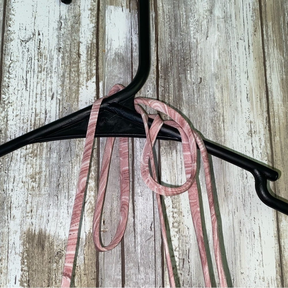 NWT Elodie Ruched Strappy Pink Halter Crop - Picture 6 of 10